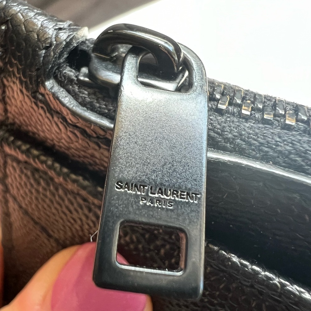 New Yves Saint Laurent black monogram clutch / crossbody - Picture 9 of 13